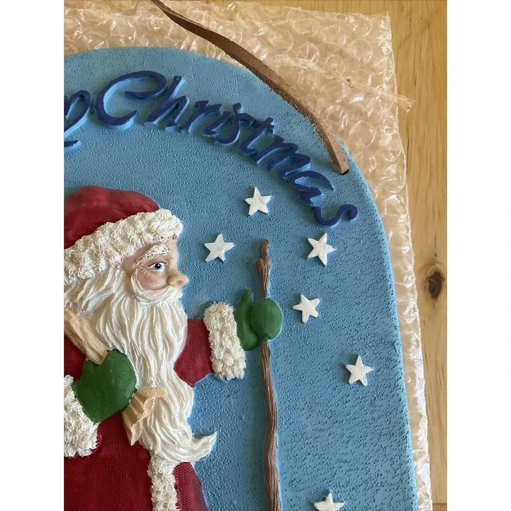 Spoontowues Merry‎ Christmas Santa Wall Hanging New vintage